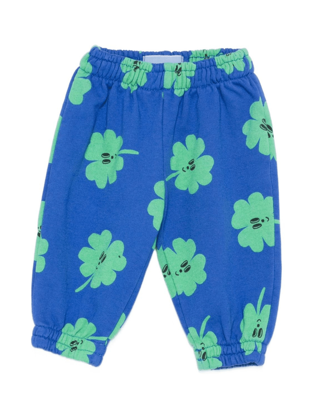 Pantaloni sportivi per neonato Bobo Choses blu con stampa trifoglio - Rubino Kids
