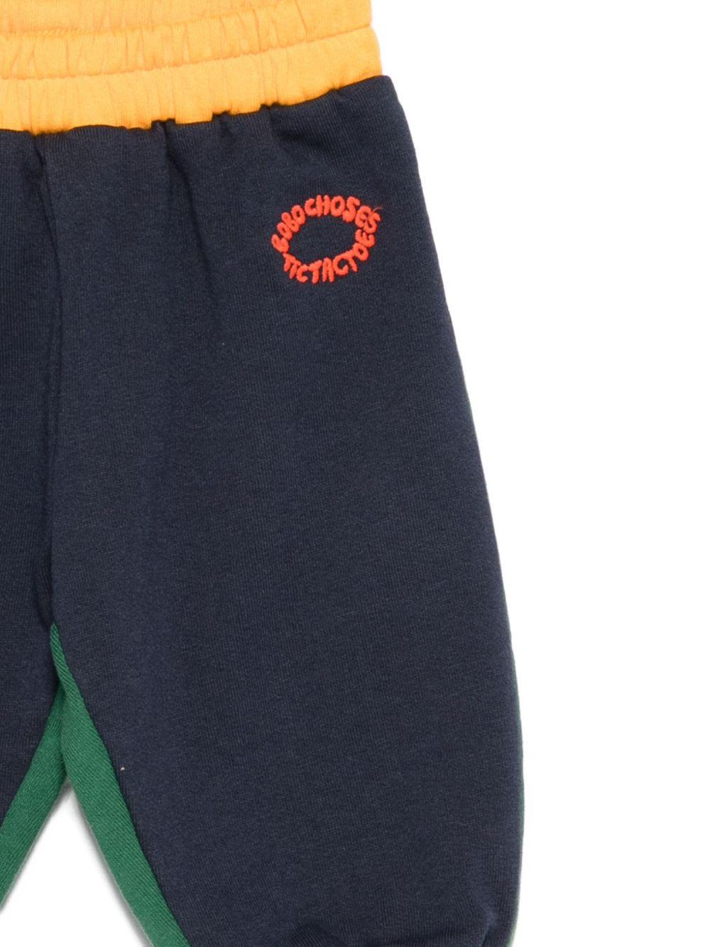 Pantaloni sportivi per neonato Bobo Choses multicolore con logo ricamato - Rubino Kids