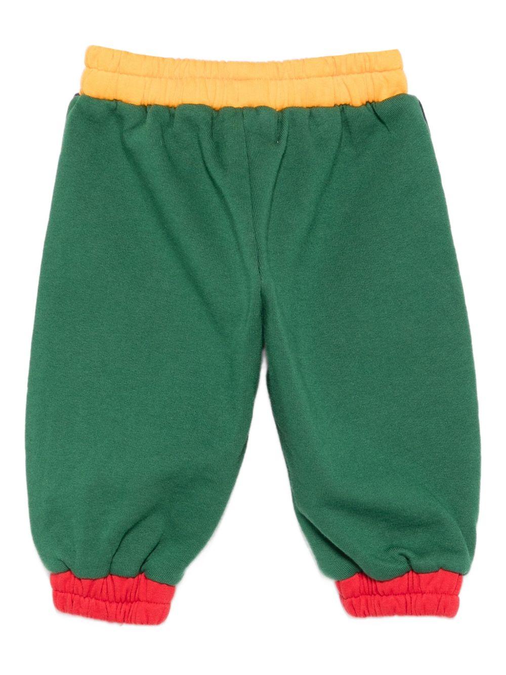 Pantaloni sportivi per neonato Bobo Choses multicolore con logo ricamato - Rubino Kids