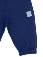 Pantaloni sportivi per neonato Emporio Armani Kids blu con applicazione logo - Rubino Kids