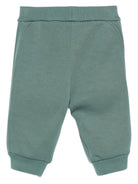Pantaloni sportivi per neonato Emporio Armani Kids verdi con logo in rilievo - Rubino Kids