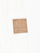 Pantaloni sportivi per neonato Fendi Kids bianchi con applicazione con logo - Rubino Kids
