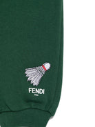 Pantaloni sportivi per neonato Fendi Kids verdi con ricamo volano - Rubino Kids