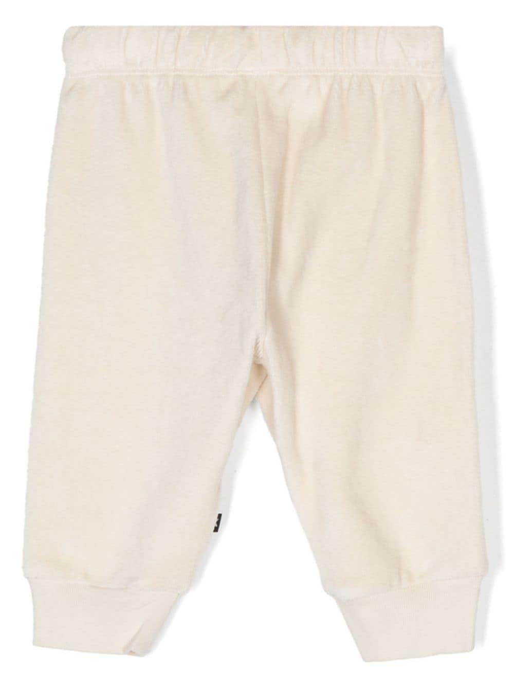 Pantaloni sportivi per neonato Molo Sigo bianco in velluto - Rubino Kids