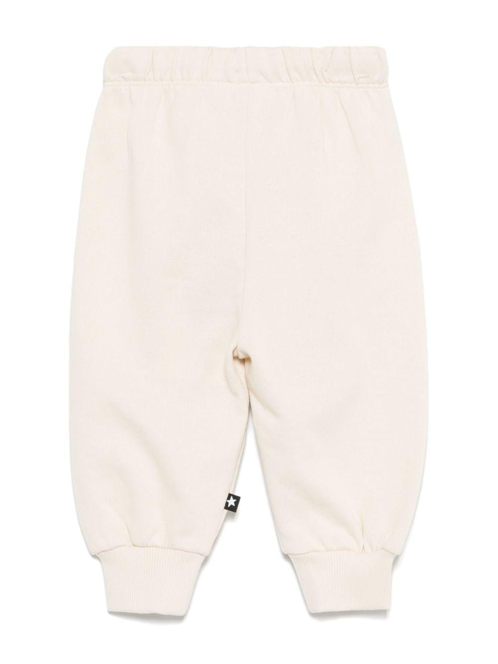 Pantaloni sportivi per neonato Molo Simeon beige con motivo smiley - Rubino Kids