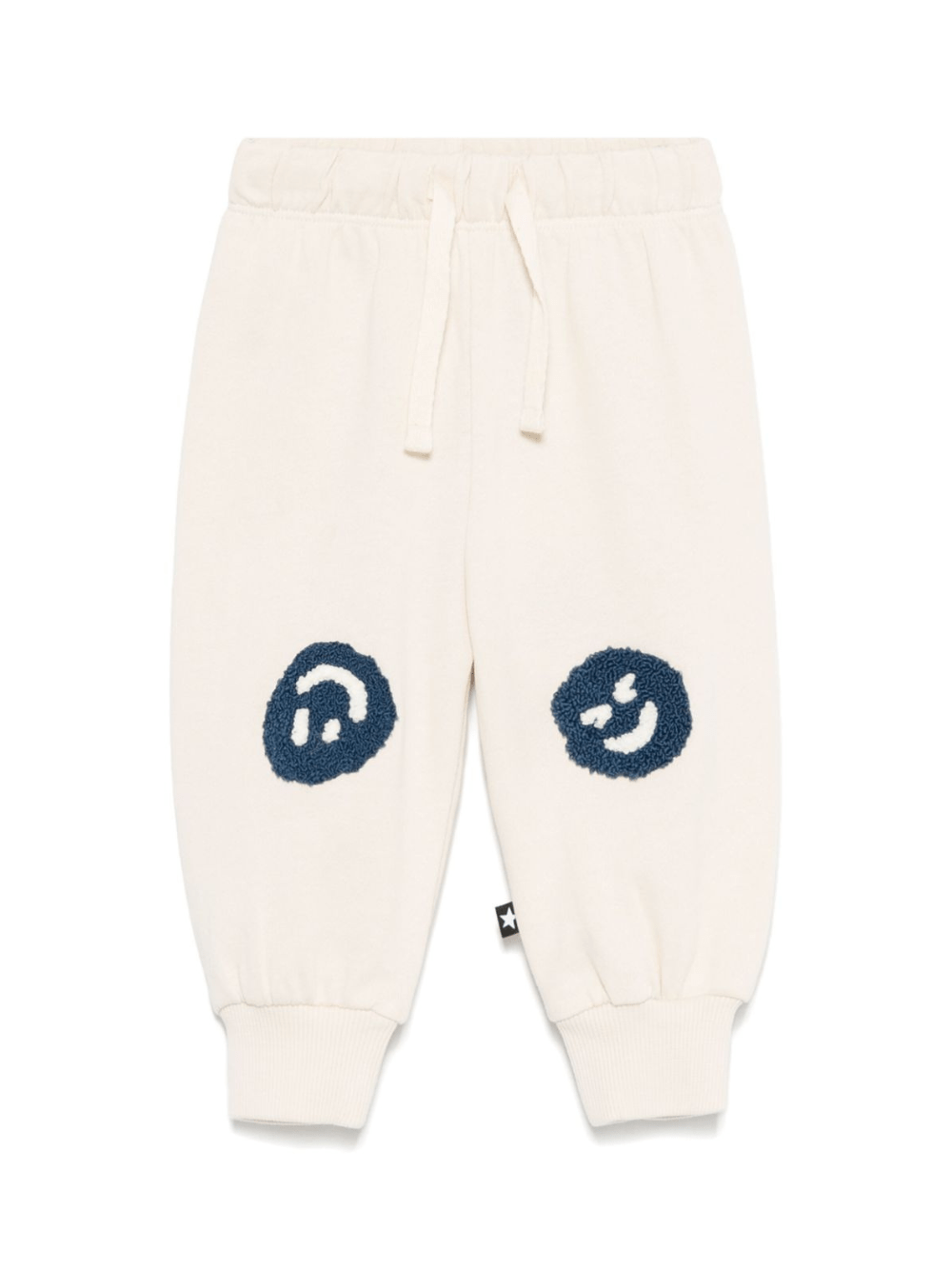 Pantaloni sportivi per neonato Molo Simeon beige con motivo smiley - Rubino Kids