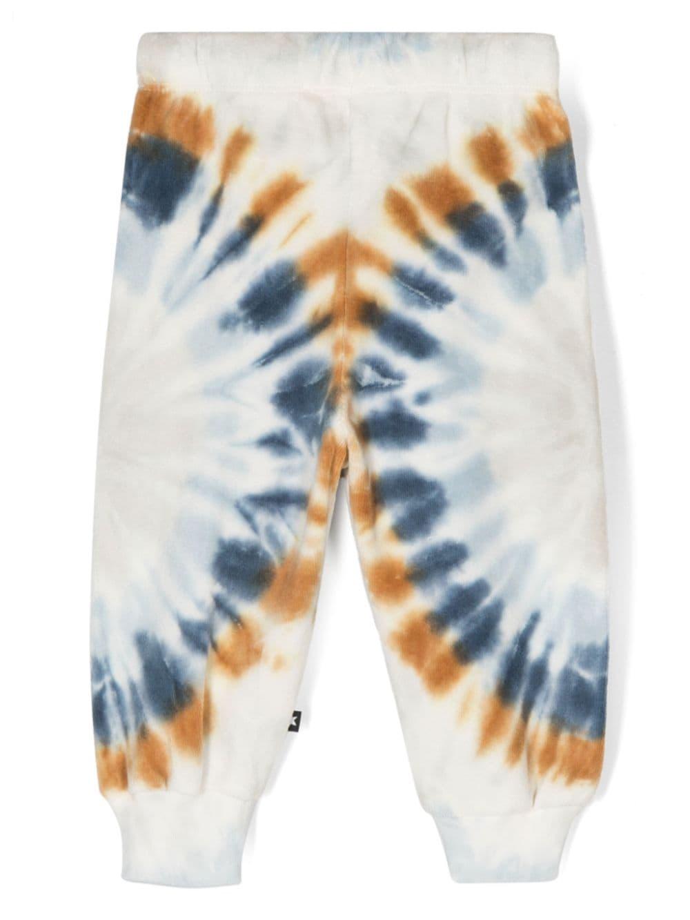 Pantaloni sportivi per neonato Molo Simeon bianco con stampa tie dye - Rubino Kids