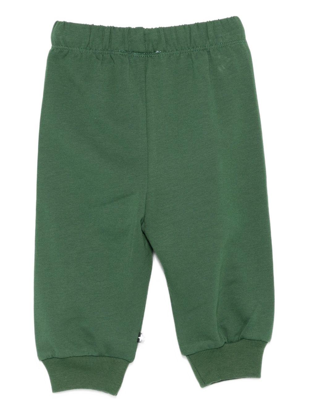 Pantaloni sportivi per neonato Molo verdi con faccina sorridente - Rubino Kids