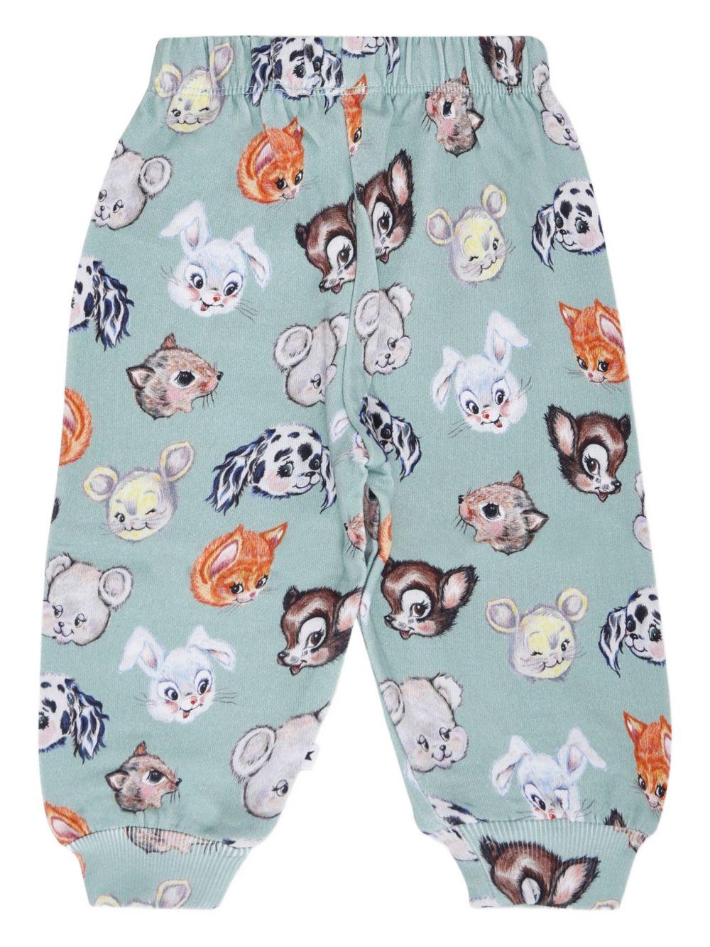 Pantaloni sportivi per neonato Molo verdi Simeon con stampa grafica all - over - Rubino Kids