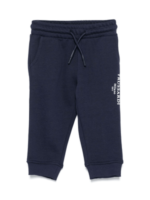 Pantaloni sportivi per neonato Trussardi Junior blu con vita con coulisse elasticizzata