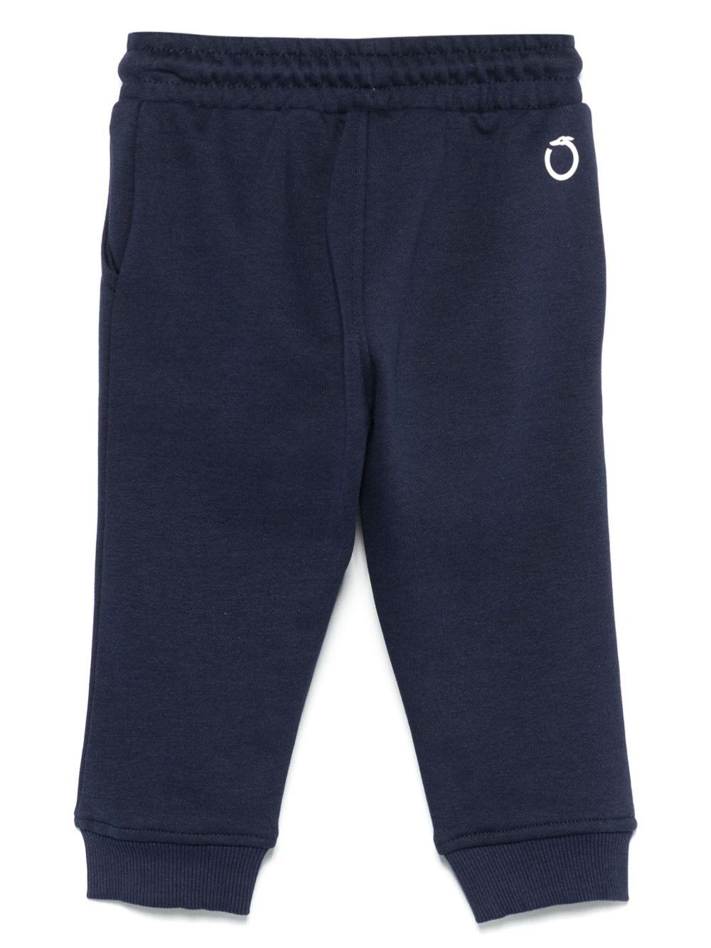 Pantaloni sportivi per neonato Trussardi Junior blu con vita con coulisse elasticizzata - Rubino Kids