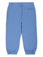 Pantaloni sportivo per bambino Palm Angels Kids azzurri con stampa logo - Rubino Kids
