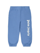 Pantaloni sportivo per bambino Palm Angels Kids azzurri con stampa logo - Rubino Kids