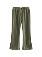 Pantaloni svasati per bambina Scotch & Soda Kids verdi con tasche laterali a fessura - Rubino Kids