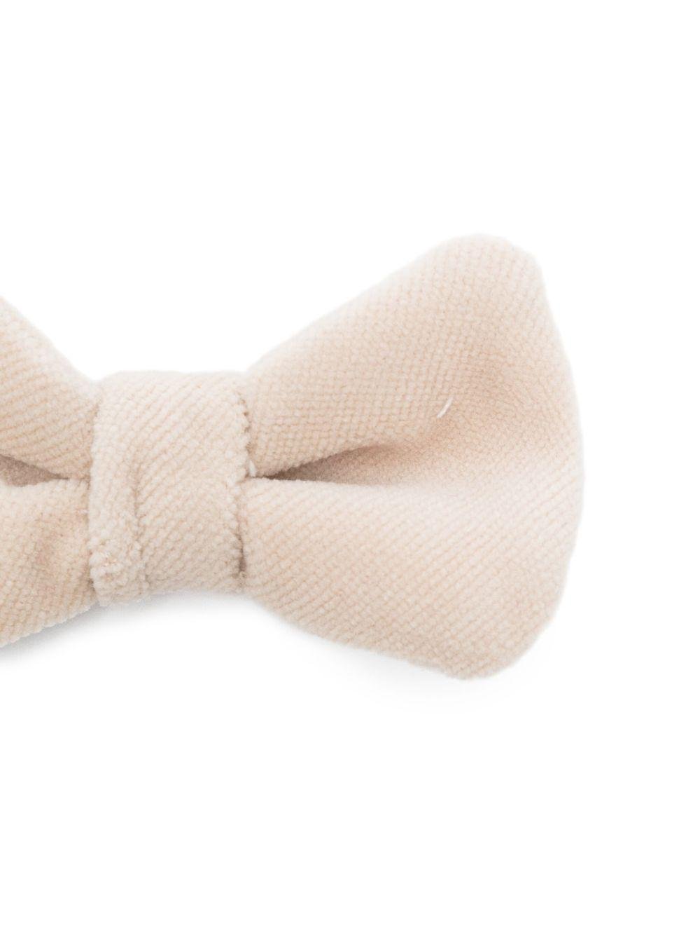 Papillon per neonato La Stupenderia beige in velluto - Rubino Kids