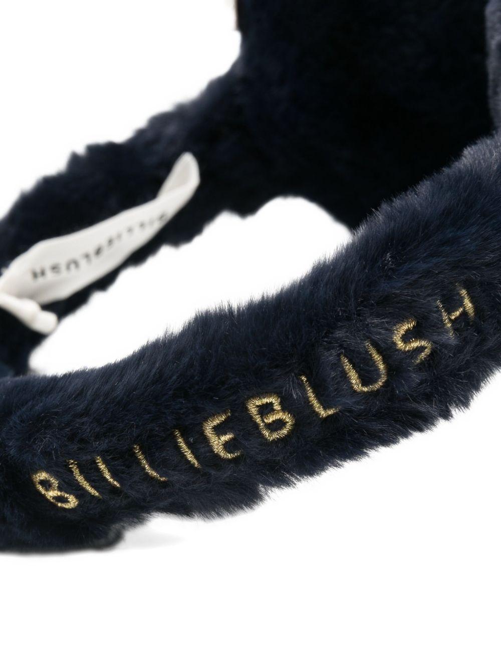 Paraorecchie per bambina Billieblush blu con logo ricamato - Rubino Kids