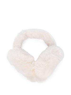 MC2 Saint Barth Kids white earmuffs with shearling exterior