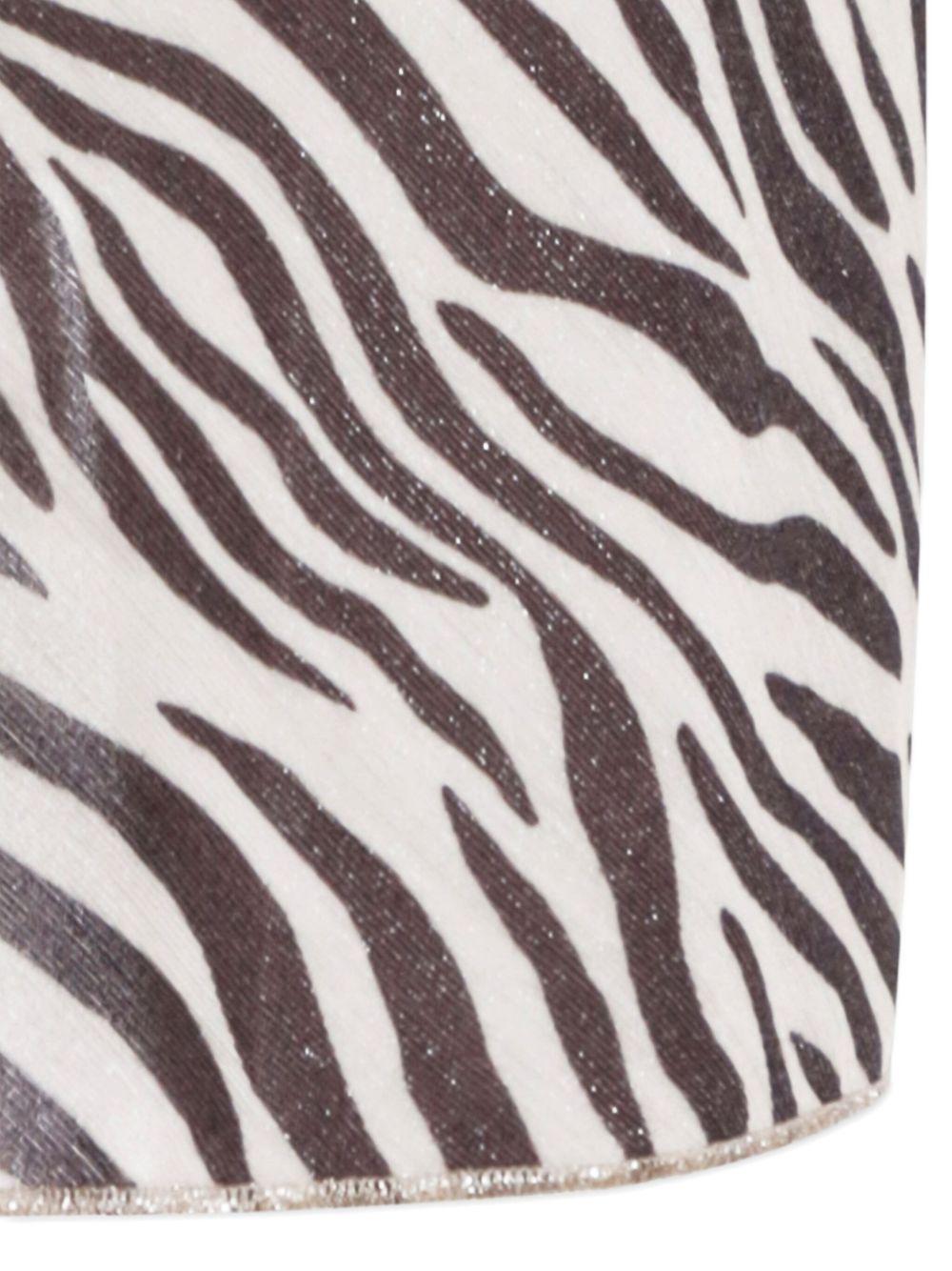 Pareo per bambina MC2 Saint Barth Kids bianco con stampa zebra - Rubino Kids