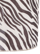 Pareo per bambina MC2 Saint Barth Kids bianco con stampa zebra - Rubino Kids