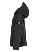 Parka per bambino Stone Island Junior nero con cappuccio - Rubino Kids