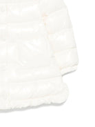 Parka per neonata Moncler Enfant bianco con ruches - Rubino Kids