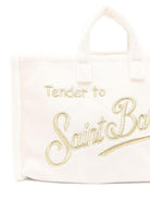 Phone Bag per bambina MC2 Saint Barth Kids bianco in velluto - Rubino Kids