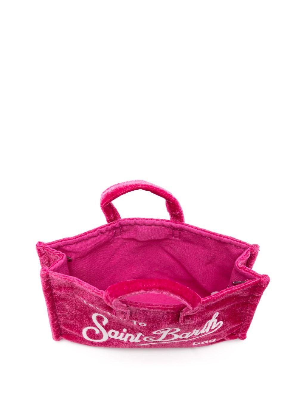 Phone Bag per bambina MC2 Saint Barth Kids fucsia con logo a contrasto ricamato - Rubino Kids