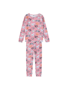 Pigiama per bambina Molo Lue rosa con stampa grafica - Rubino Kids
