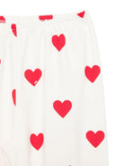 Pigiama per bambina Petit Bateau bianco con stampa a cuori - Rubino Kids