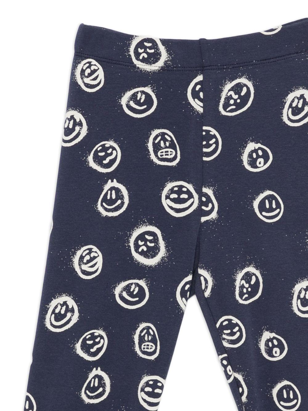 Pigiama per bambini Molo blu con stampa smiley - Rubino Kids
