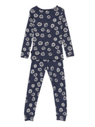 Pigiama per bambini Molo blu con stampa smiley - Rubino Kids