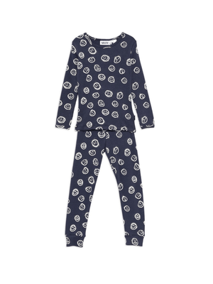 Blue Molo Children's Pajamas with Smiley Print