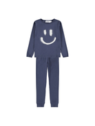 Pigiama per bambino Molo Lue blu con stampa smile - Rubino Kids