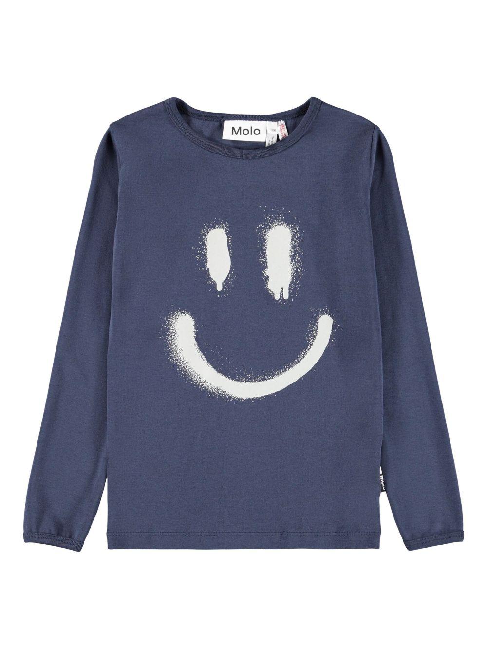 Pigiama per bambino Molo Lue blu con stampa smile - Rubino Kids