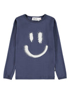 Pigiama per bambino Molo Lue blu con stampa smile - Rubino Kids