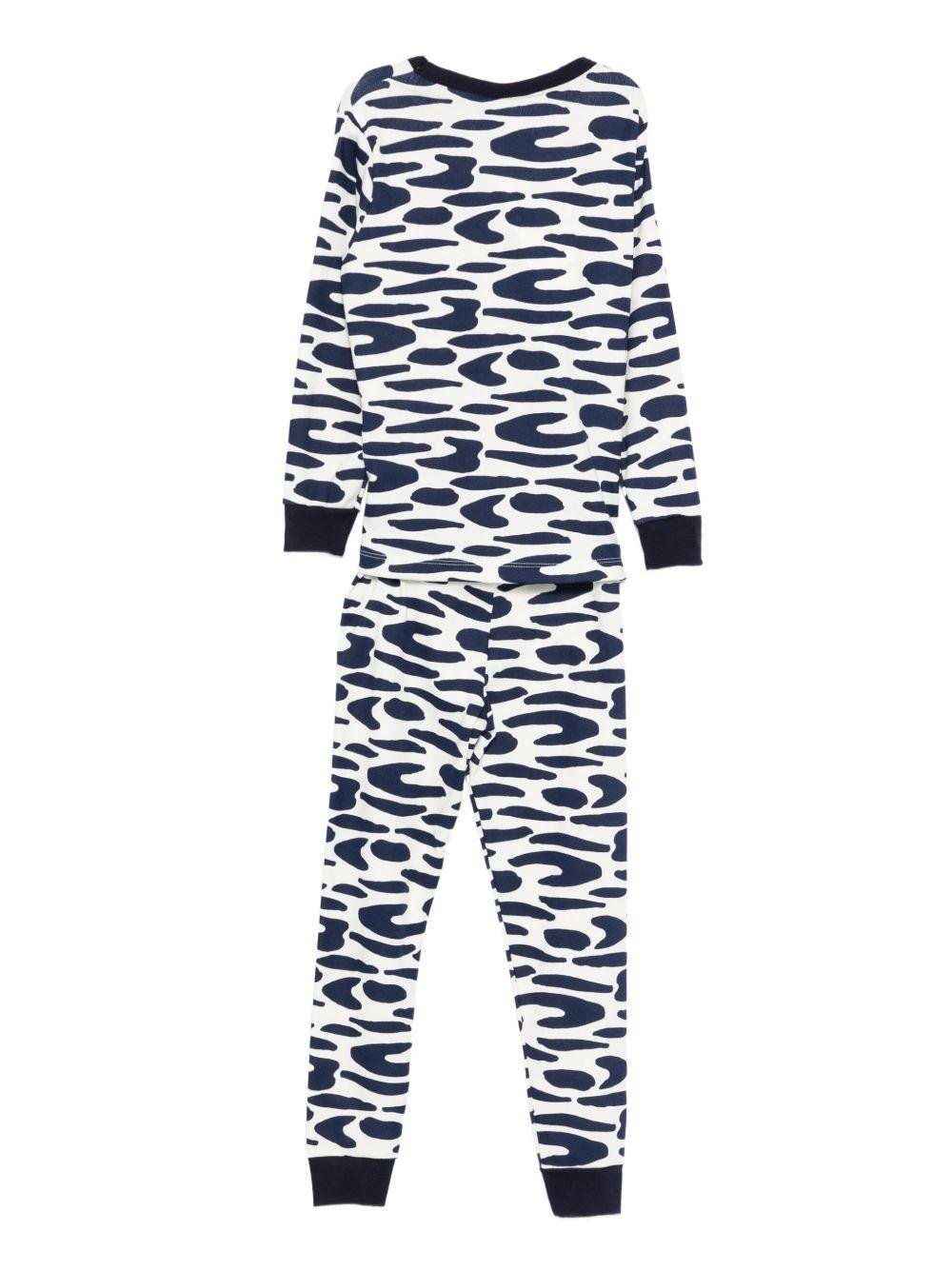 Pigiama per bambino Petit Bateau blu con stampa zebrata - Rubino Kids