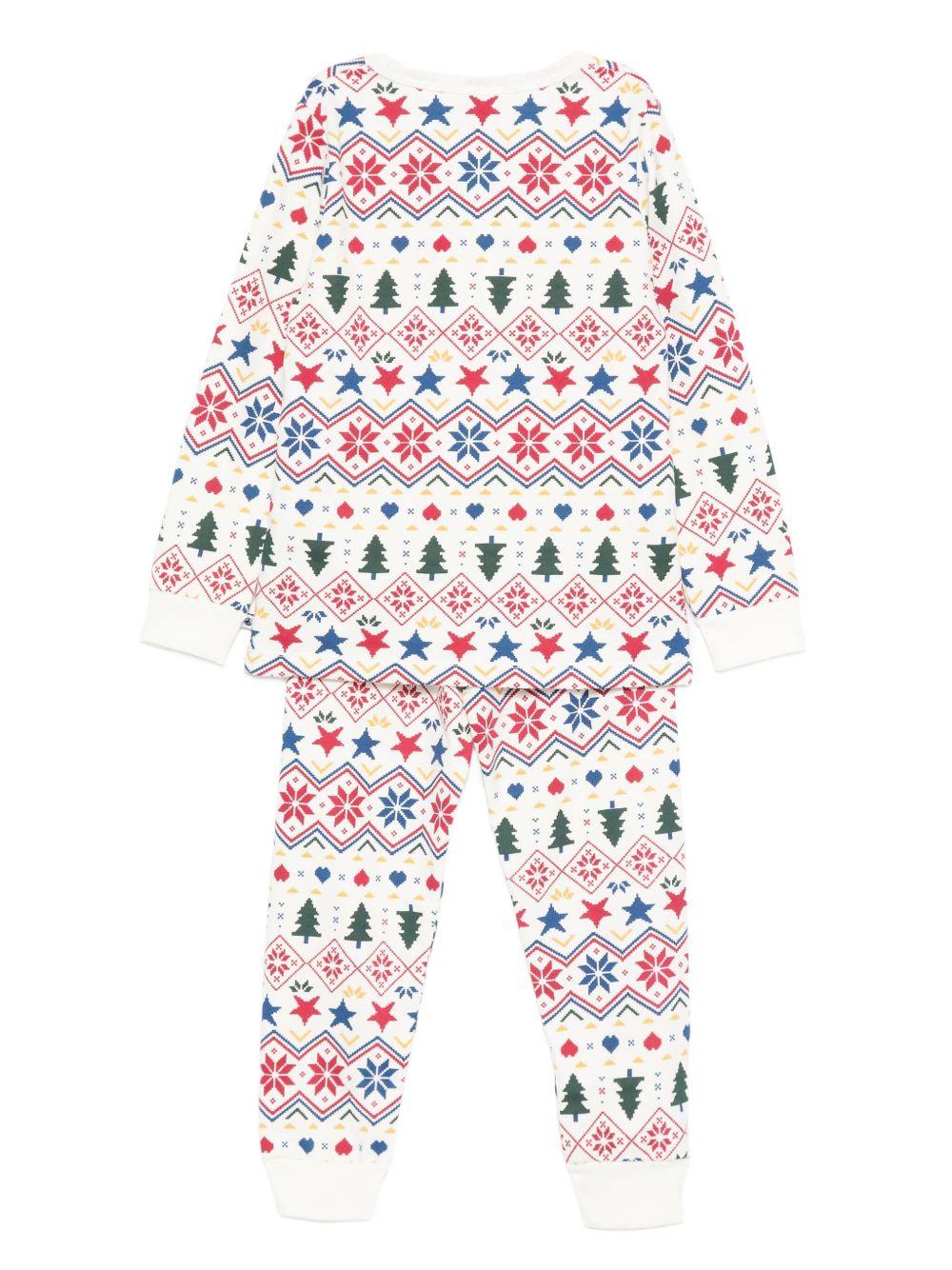 Pigiama per bambino Petit Bateau multicolore con motivo Fair Isle - Rubino Kids