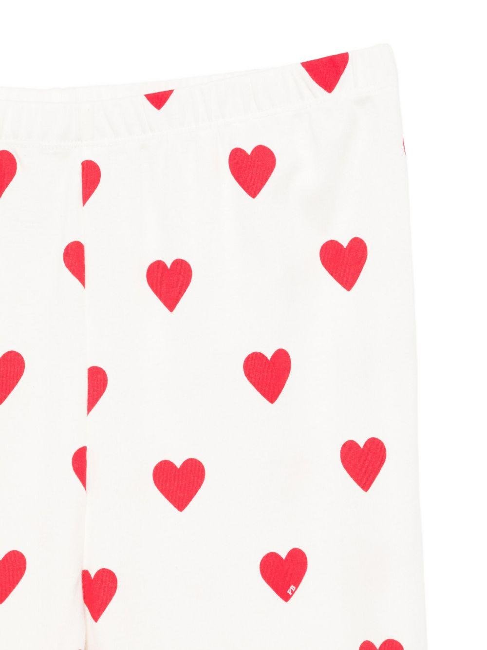 Pigiama per donna Petit Bateau bianco con stampa a cuore - Rubino Kids