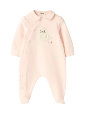 Pigiama per neonata Il Gufo rosa con colletto