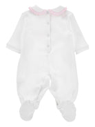 Pigiama per neonata Monnalisa bianca con stampa grafica a fiori all - over - Rubino Kids