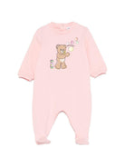 Pigiama per neonata Moschino Kids rosa con stampa grafica Teddy bear - Rubino Kids