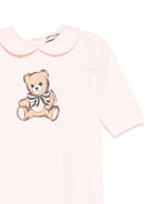 Pigiama per neonata Moschino Kids rosa con stampa orsetto - Rubino Kids