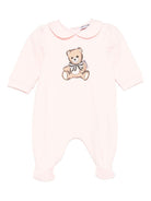 Pigiama per neonata Moschino Kids rosa con stampa orsetto - Rubino Kids