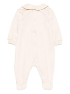Pigiama per neonati Moschino Kids beige con stampa Teddy e colletto alla Peter Pan - Rubino Kids