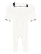 Pigiama per neonati Petit Bateau bianco con colletto alla marinara - Rubino Kids