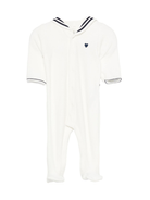 Pigiama per neonati Petit Bateau bianco con colletto alla marinara - Rubino Kids