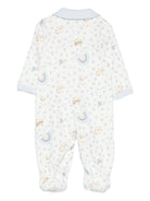 Pigiama per neonato Monnalisa bianco stampato con colletto alla Peter Pan - Rubino Kids