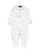 Pigiama per neonato Monnalisa bianco stampato con colletto alla Peter Pan - Rubino Kids