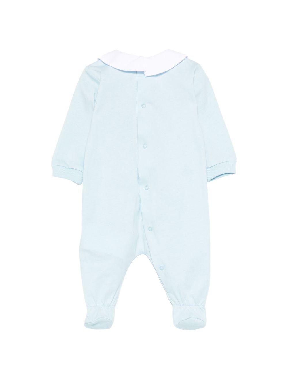 Pigiama per neonato Moschino Kids azzurro con stampa grafica Teddy Bear - Rubino Kids