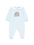 Pigiama per neonato Moschino Kids azzurro con stampa grafica Teddy Bear - Rubino Kids